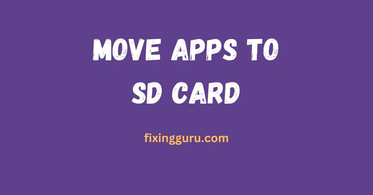 Move Apps to SD Card