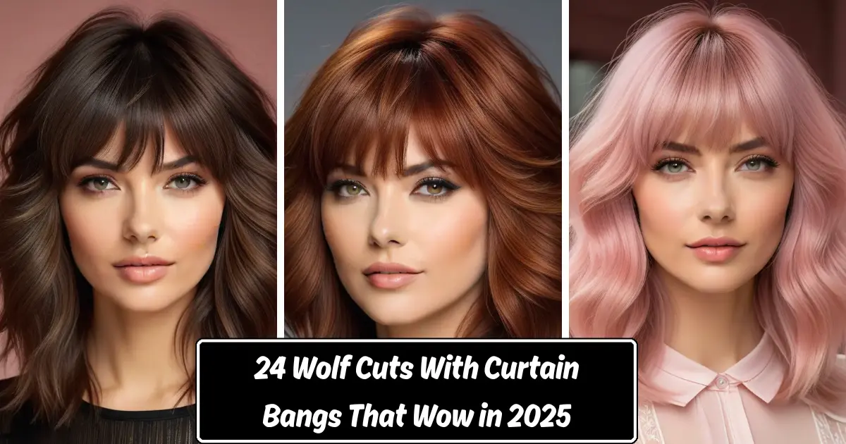 Wolf Cut With Curtain Bangs