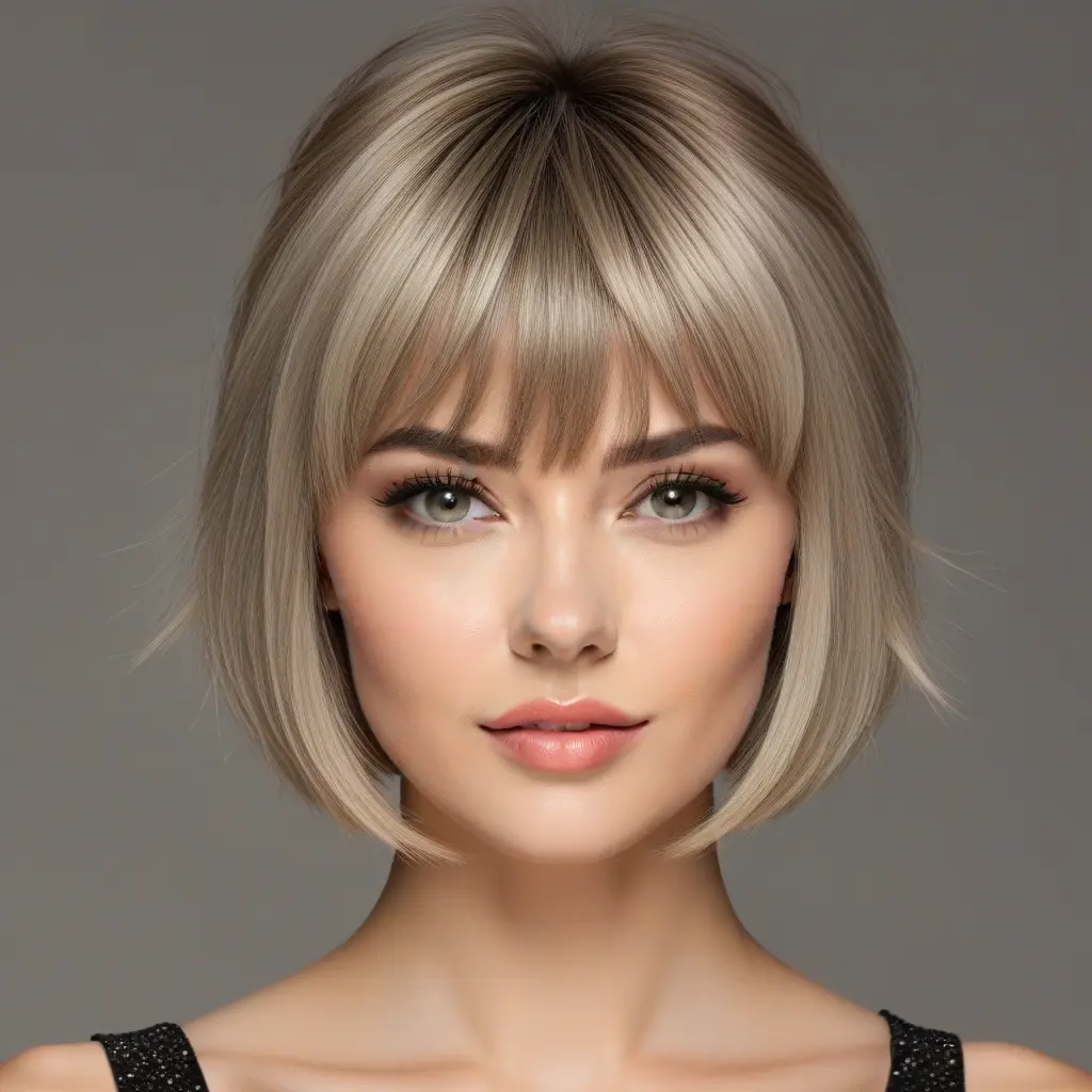 Ash Blonde Wolf Cut With Wispy Bangs