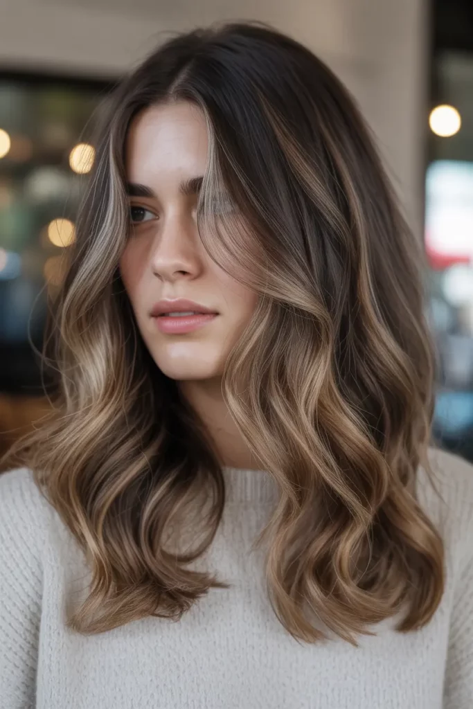 Ash Caramel Highlights for Cool Undertones