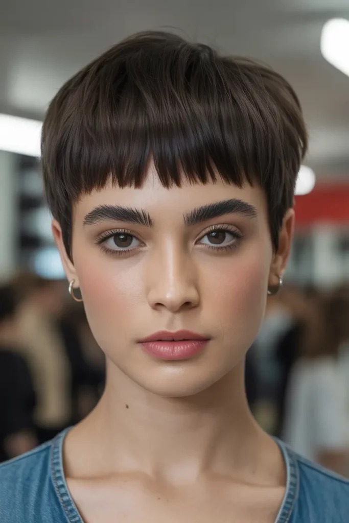 Baby Bangs with Pixie Cut