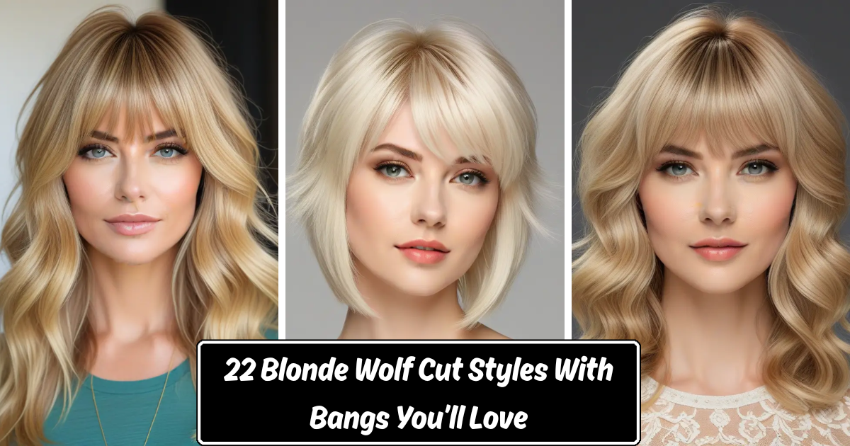 Blonde Wolf Cut With Bangs
