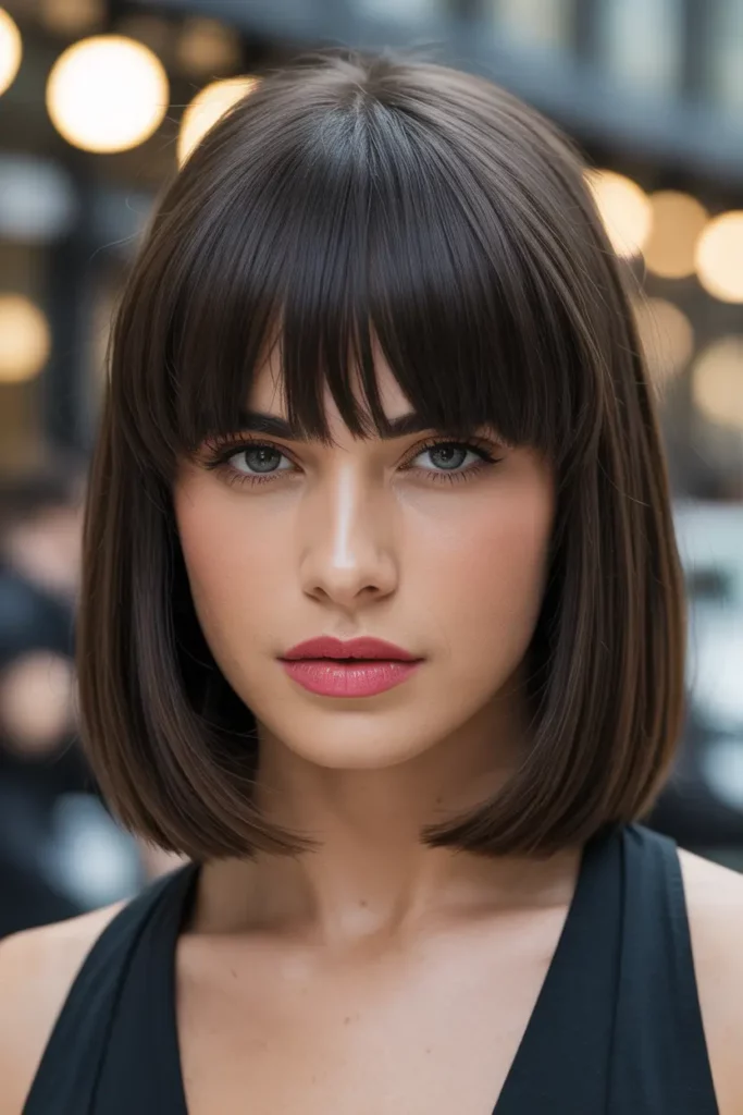 Blunt Straight Bangs