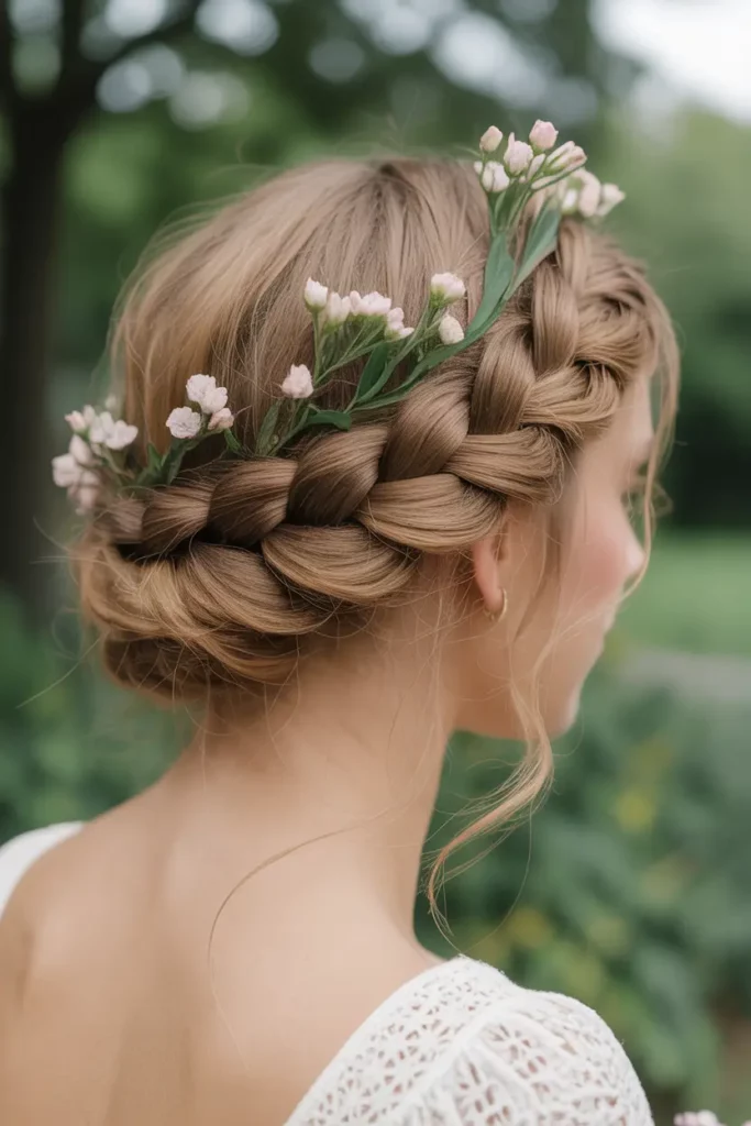 Boho Dutch Braid with Flowers