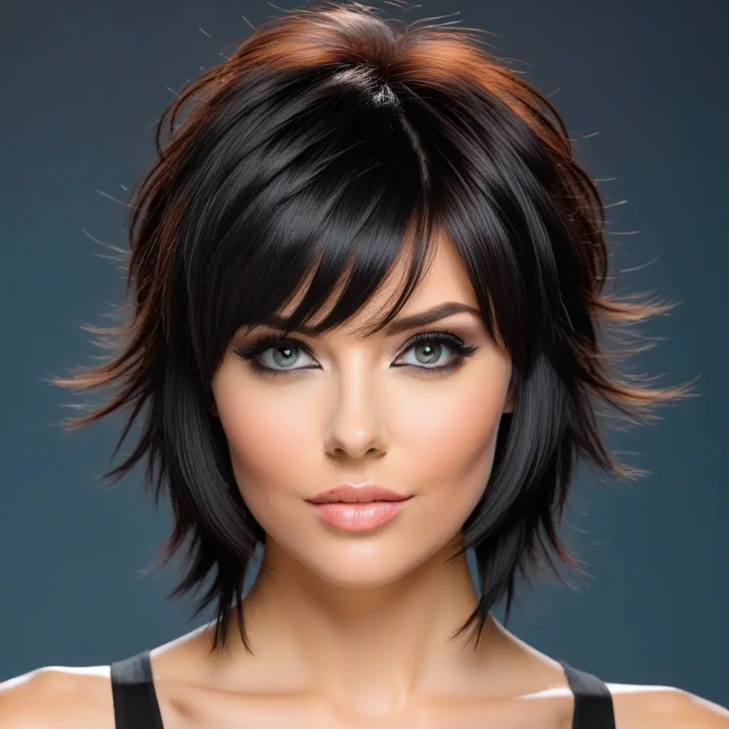 Bold Shag with Peek-a-Boo Bangs