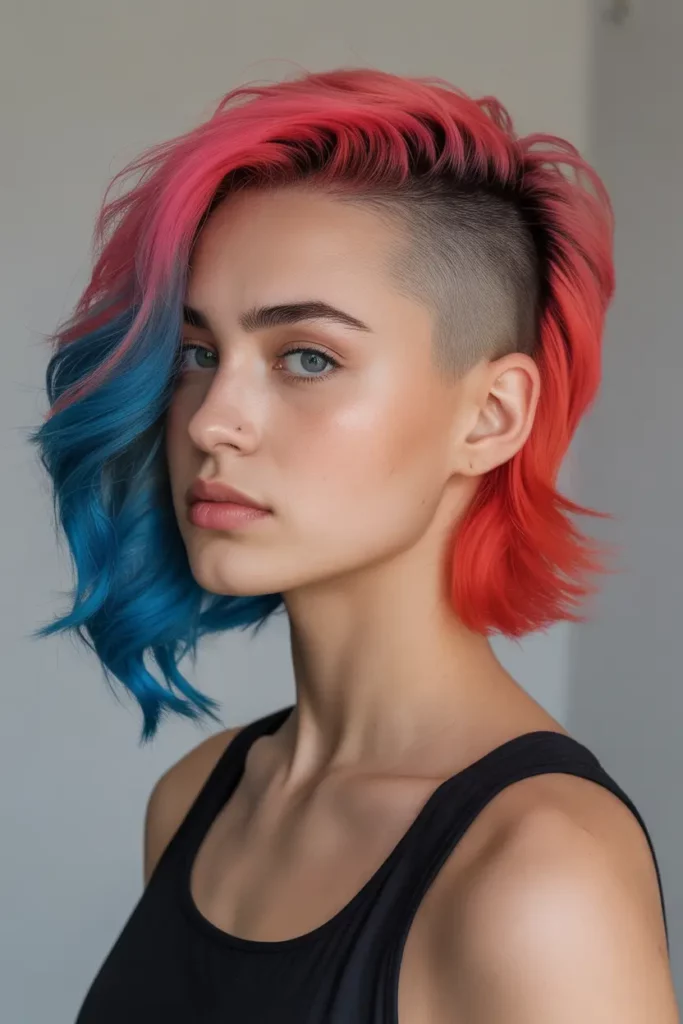 Bold Side Shave with Vibrant Color