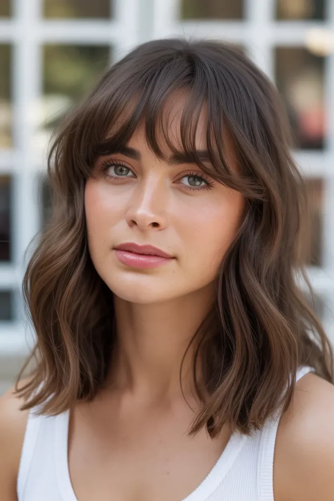 Brow-Skimming Bangs