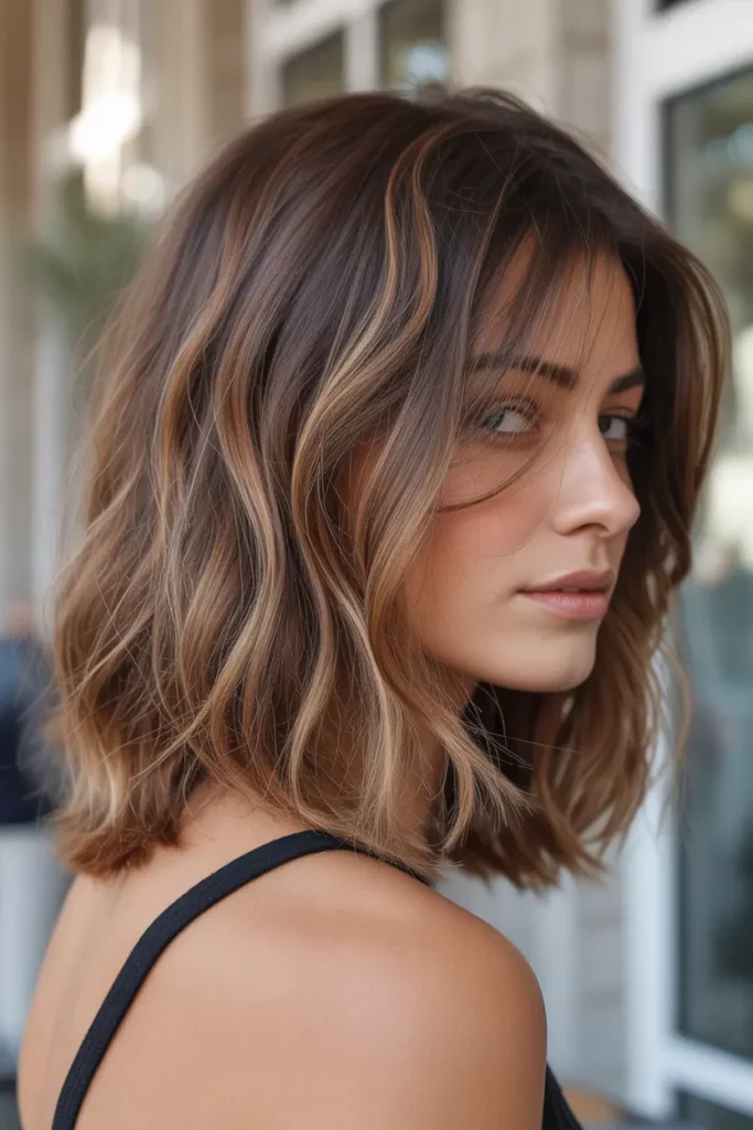 Caramel Highlights on a Textured Lob