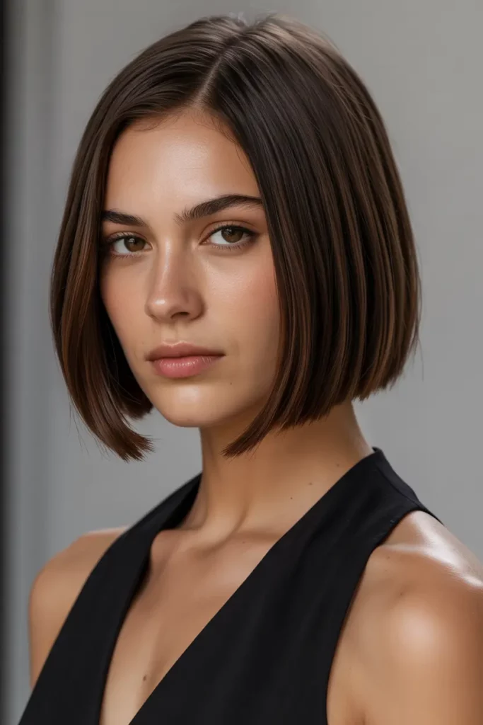 Chin-Length Blunt Bob