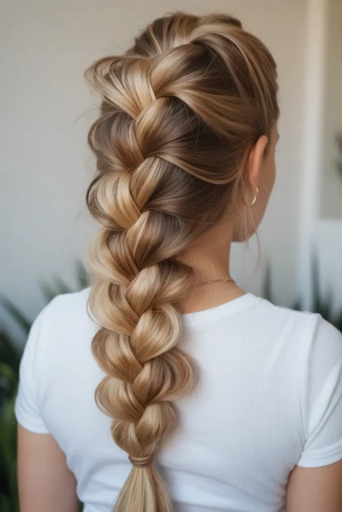 Chunky Dutch Braid