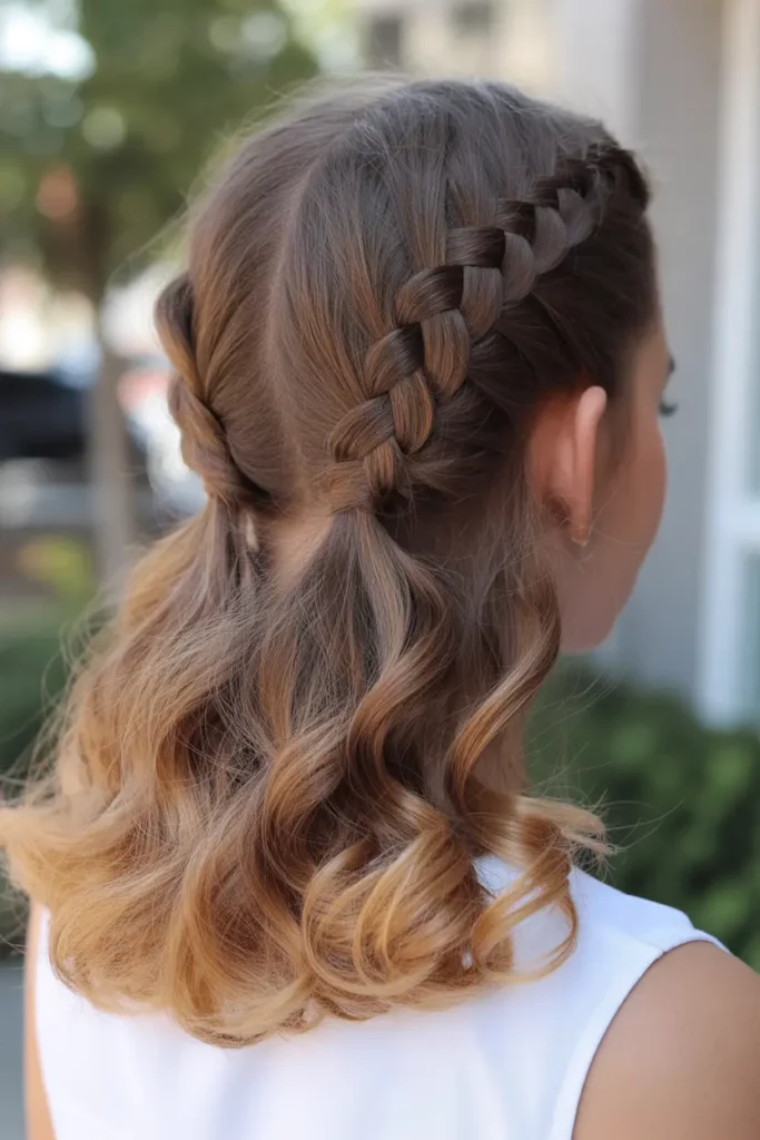 Double Dutch Braids with Curls