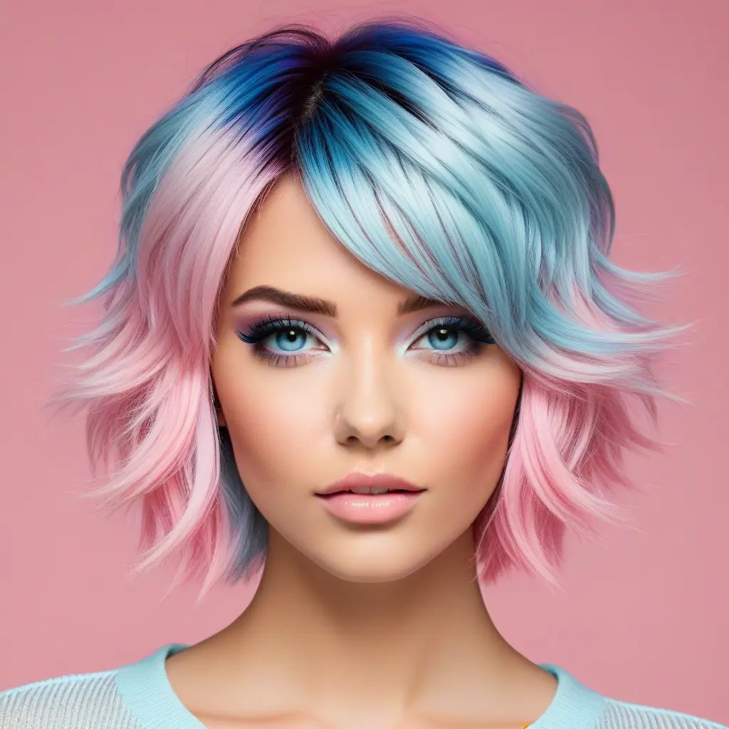 Dual-Tone Short Shag Cut