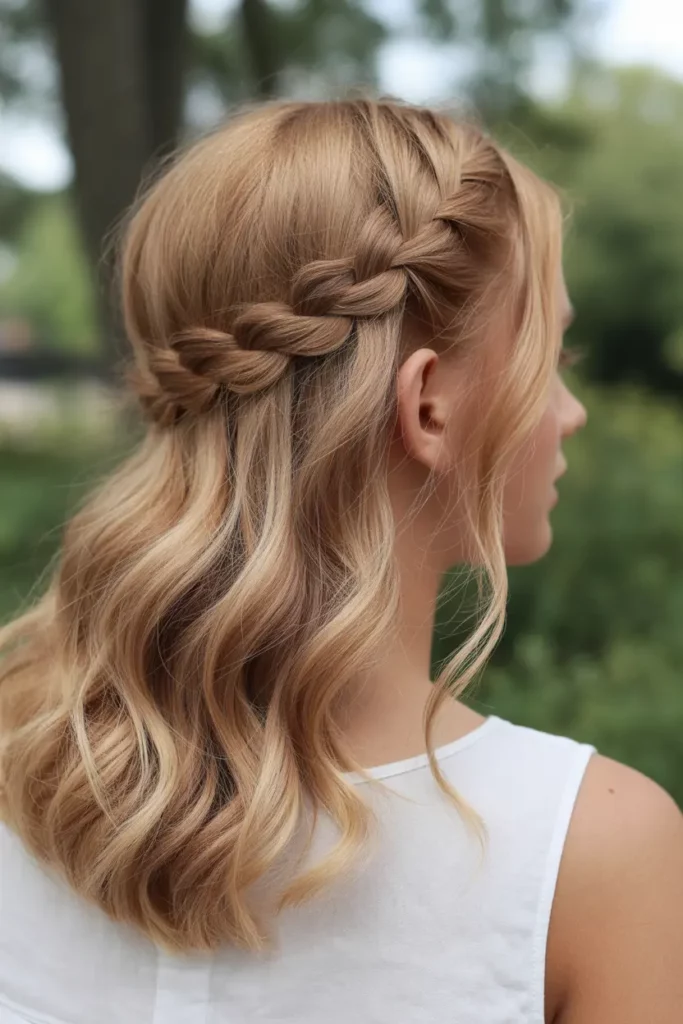 Dutch Braid with Loose Waves
