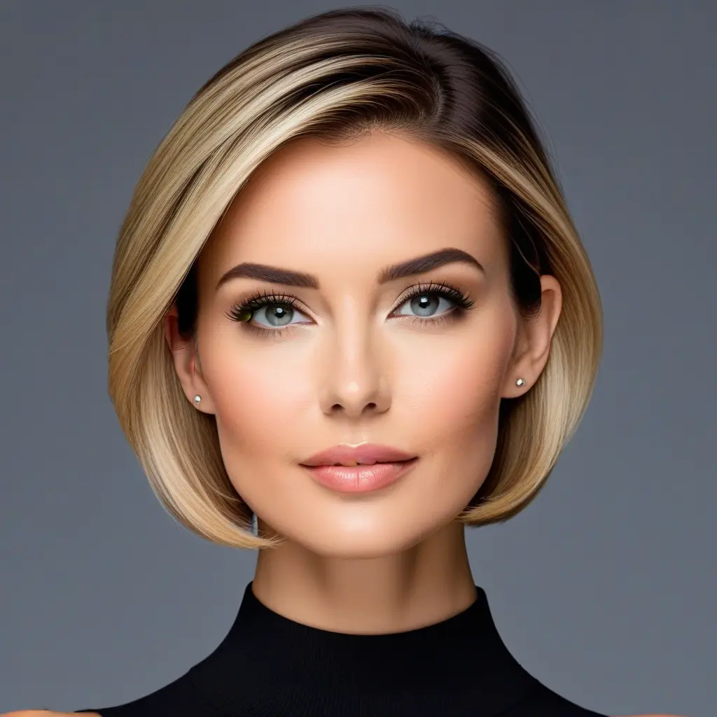 Ear-Length Crop With Middle Part