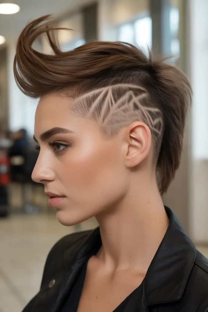Faux Hawk with Razor Side Design