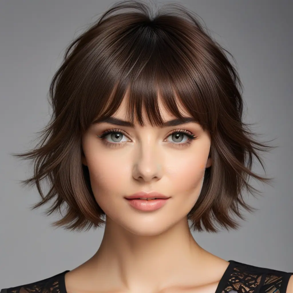 French Girl Crop With Wispy Bangs