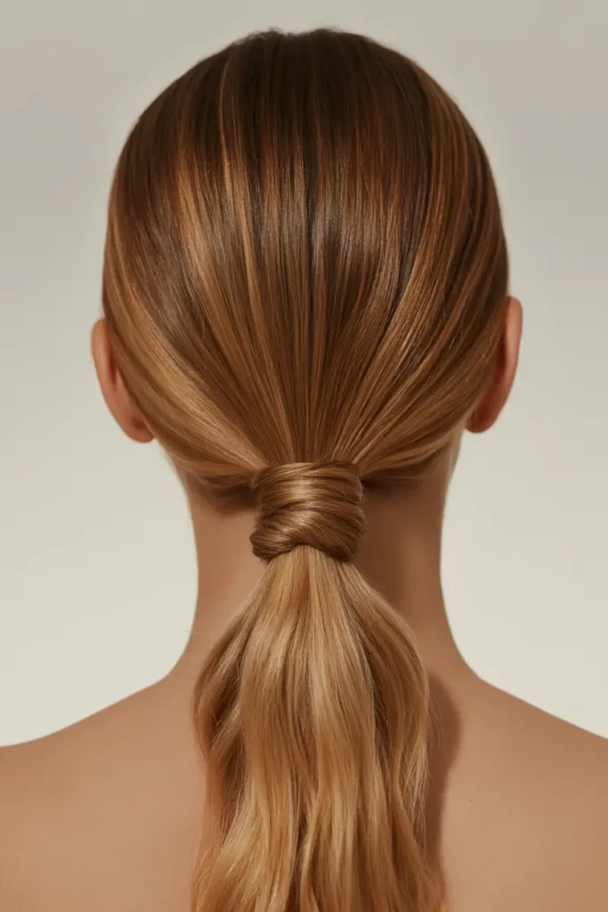 High Ponytail with Wrapped Base