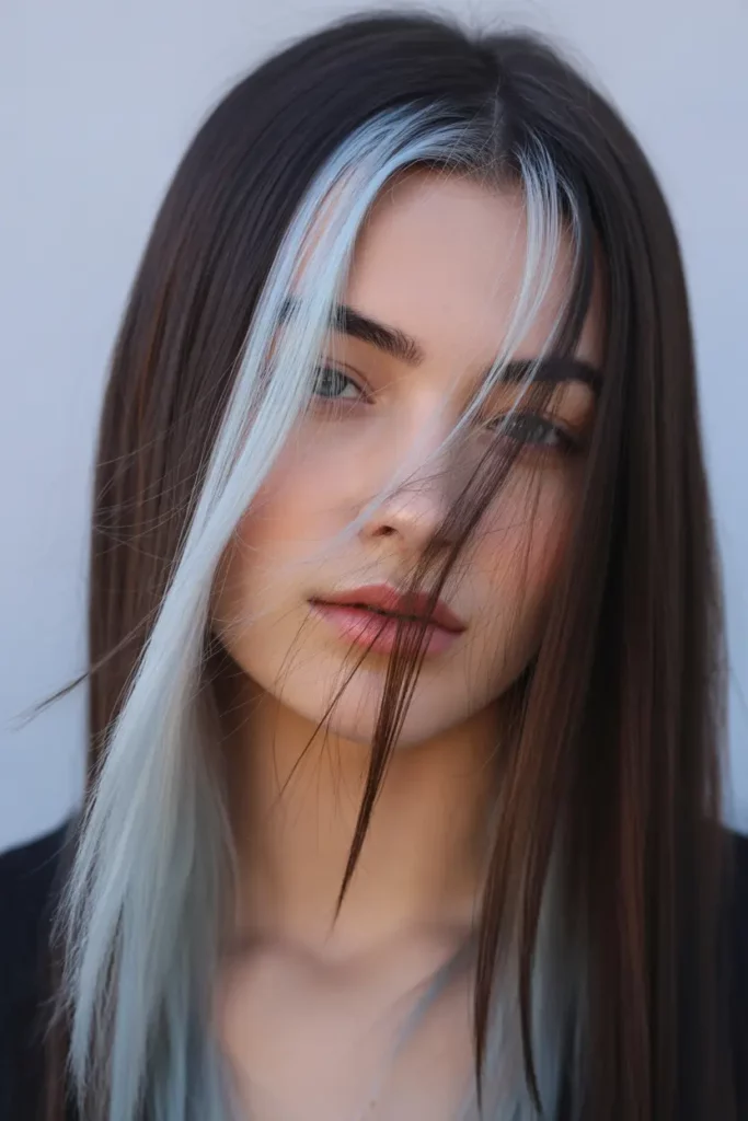 Icy Silver Peekaboo Highlights