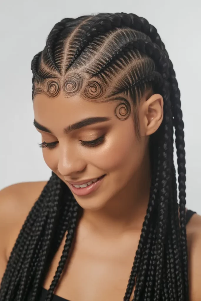 Jumbo Swirl Cornrows