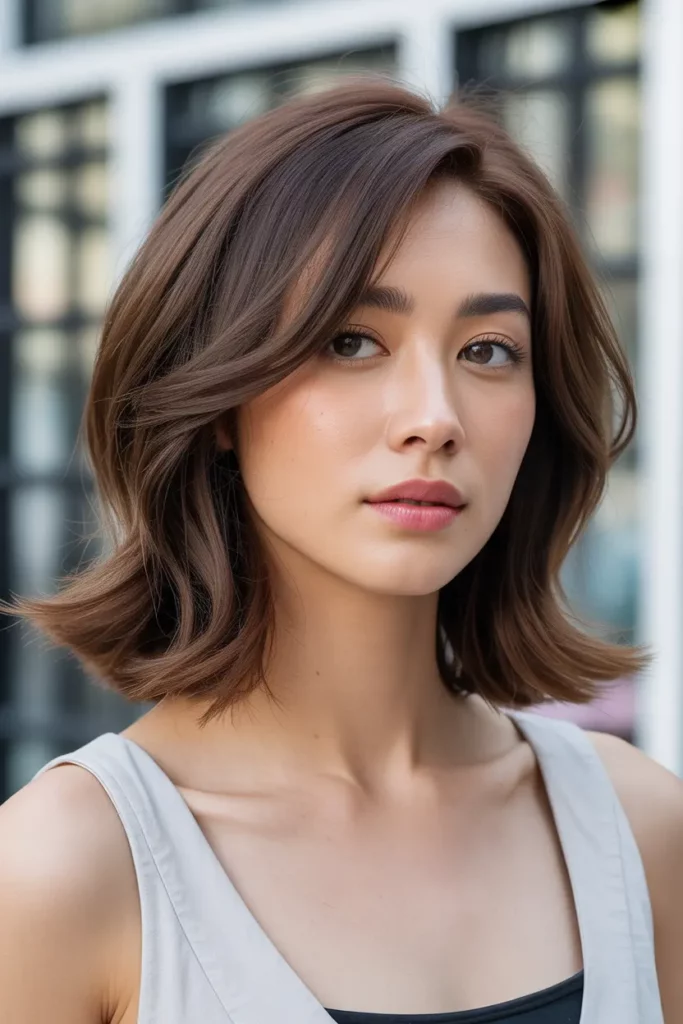Layered Shoulder-Length Cut With Flipped Ends