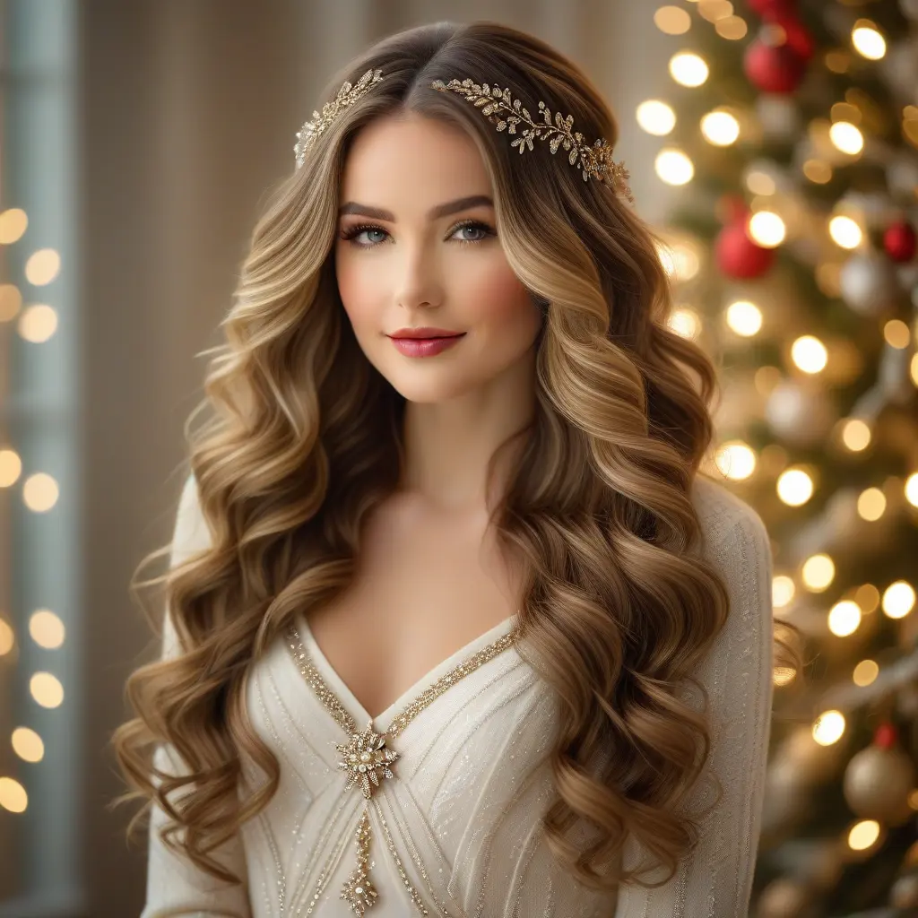 Loose Waves with Mini Ornament Clips