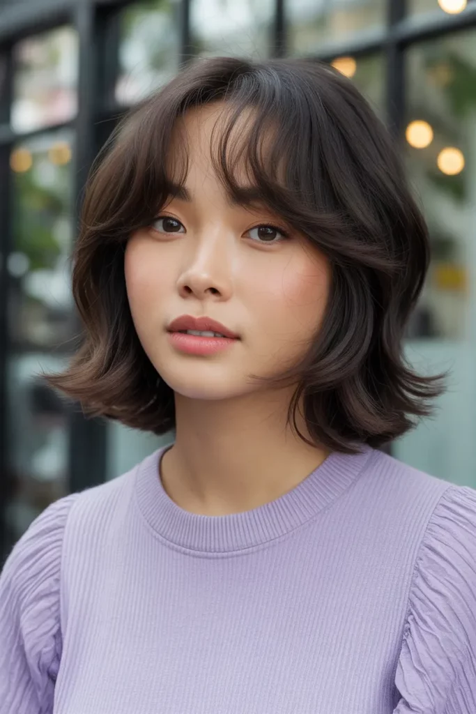 Medium-Length Hush Cut With Air Bangs