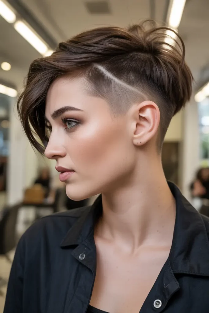 Pixie Cut with Deep Side Shave