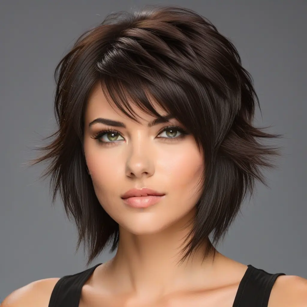 Razor-Cut Wolf Without Bangs