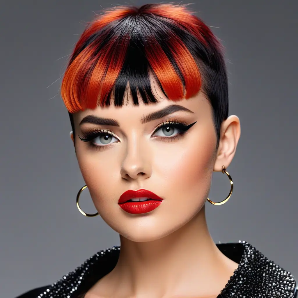 Short Cropped Cut With Baby Bangs