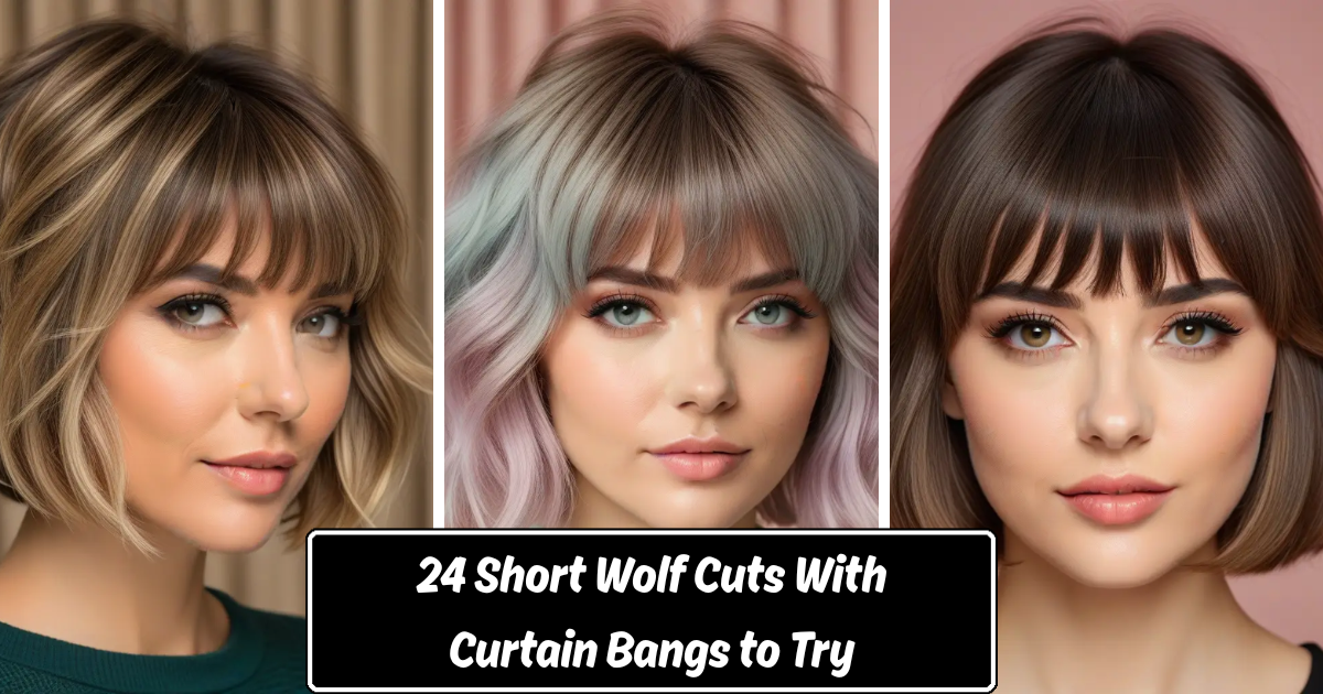 Short Wolf Cut With Curtain Bangs