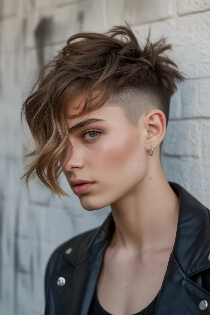 Side Shave with Messy Top Layers