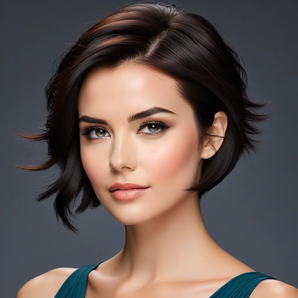 Side-Swept Cropped Cut