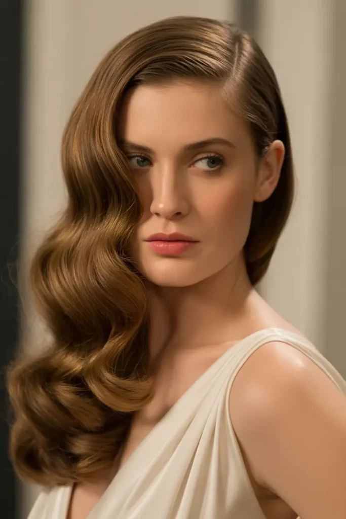 Side-Swept Hollywood Waves