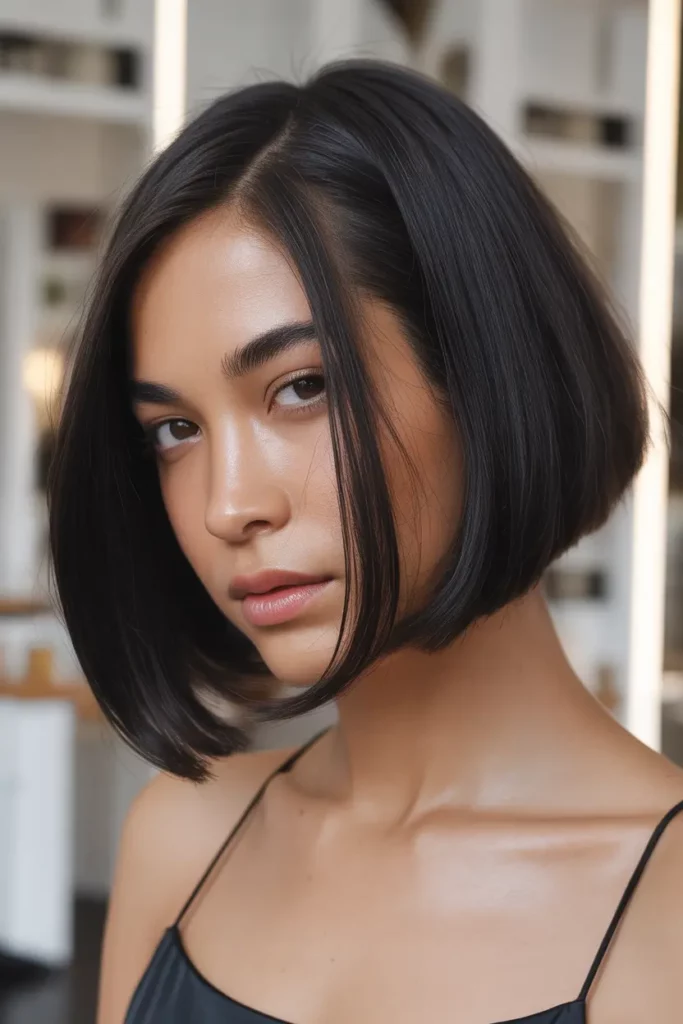 Sleek Butterfly Blunt Bob