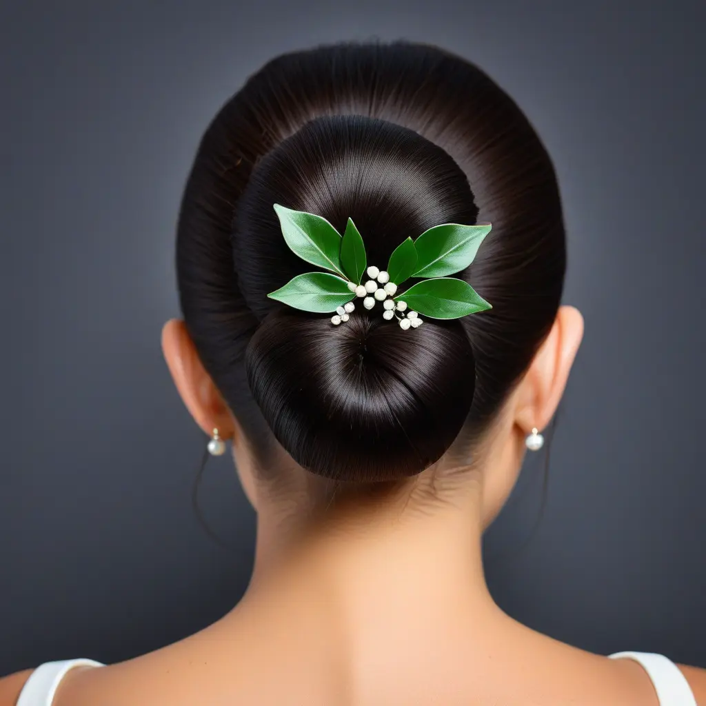 Sleek Low Bun with Holly Pins