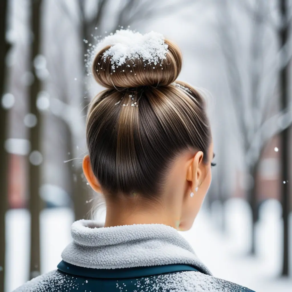 Top Knot with Snow-Dusted Finish