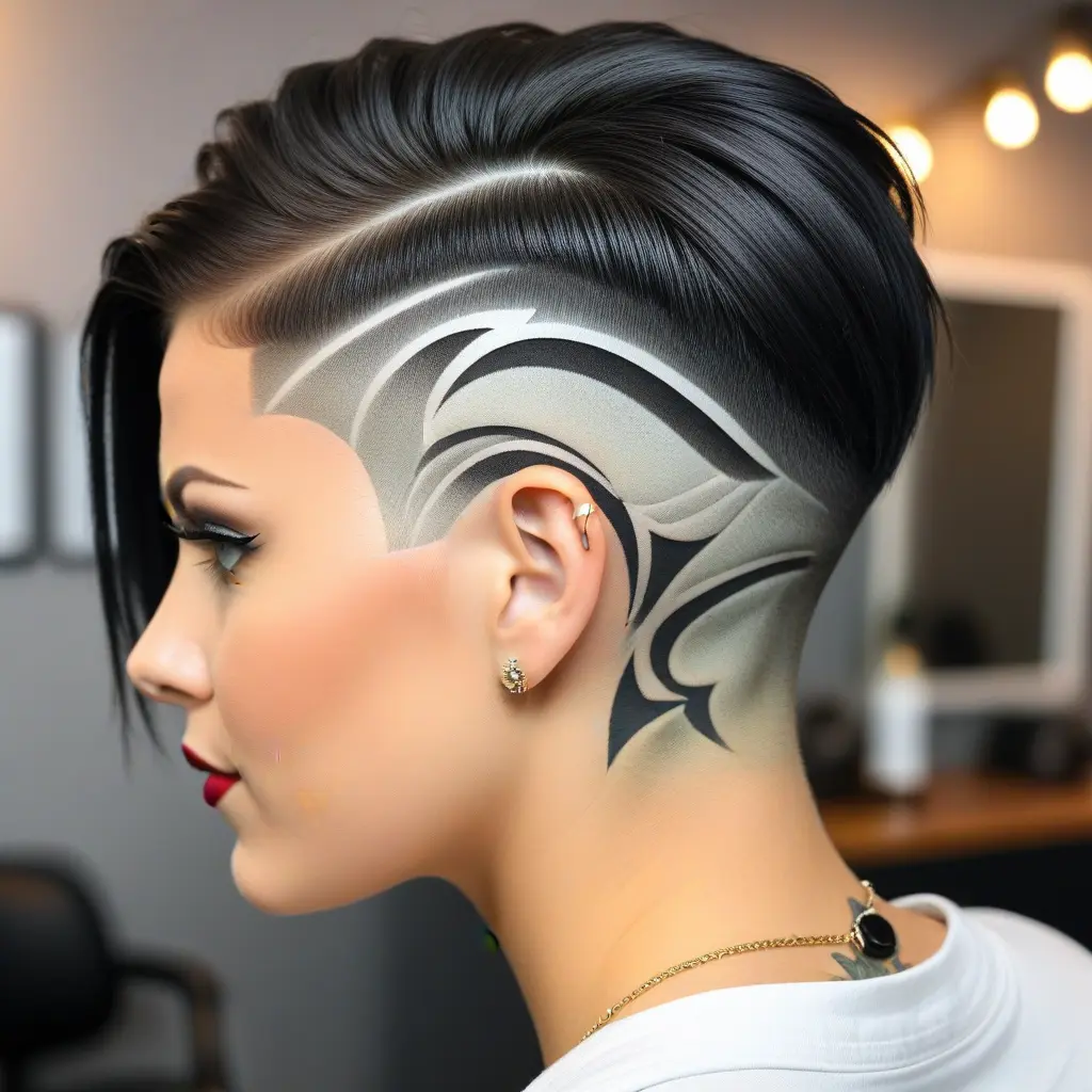 Undercut Crop With Designs
