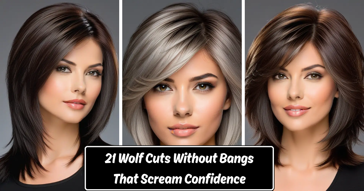 Wolf Cut Without Bangs