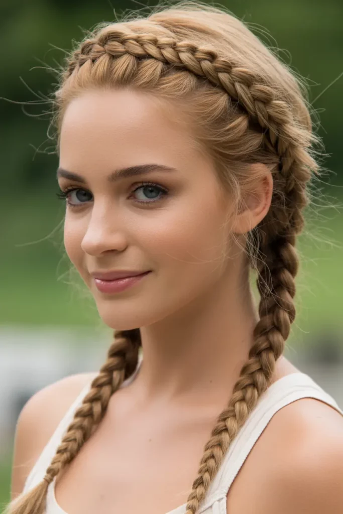 Baby Braids With Braided Crown