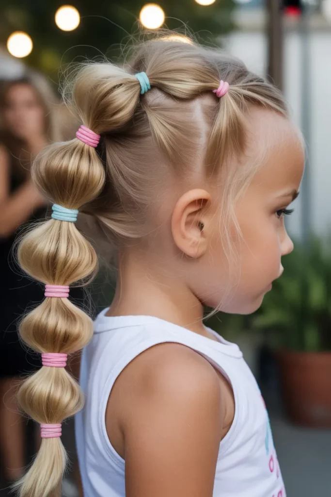 Baby Braids With Bubble Ponytail