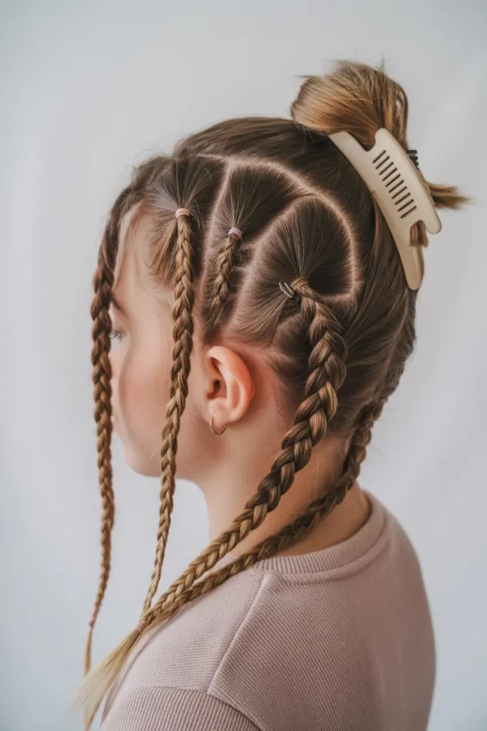 Baby Braids With Claw Clip Twist