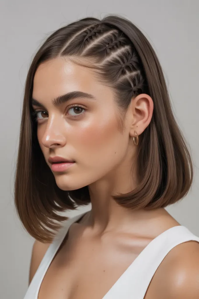Baby Braids With Straight Lob