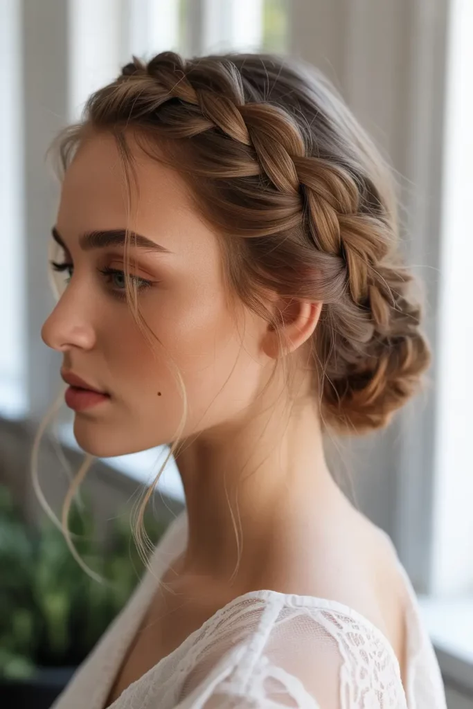 Braided Crown Updo