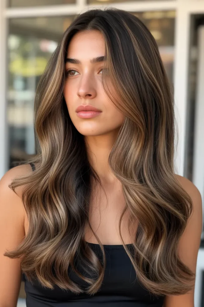 California Brunette with Bronze Balayage