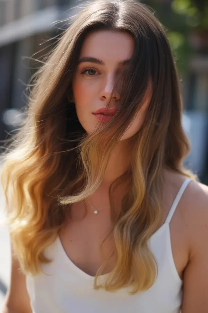 California Brunette with Buttery Blonde Touches