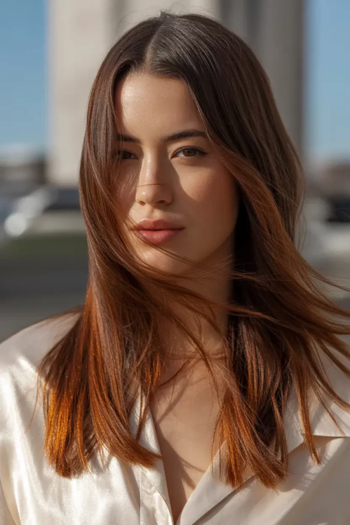 California Brunette with Copper Shimmer