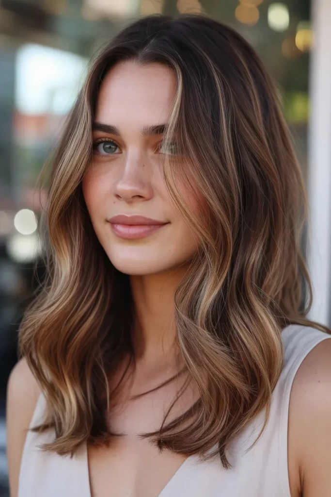 California Brunette with Toffee Highlights