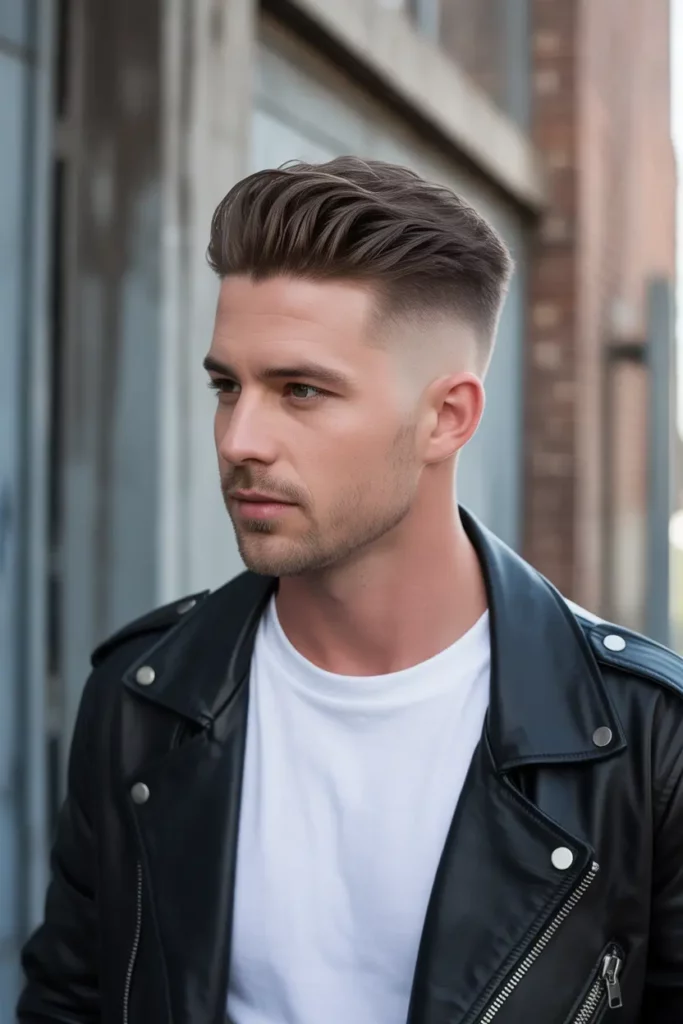 Classic Low Fade Mullet with Textured Top