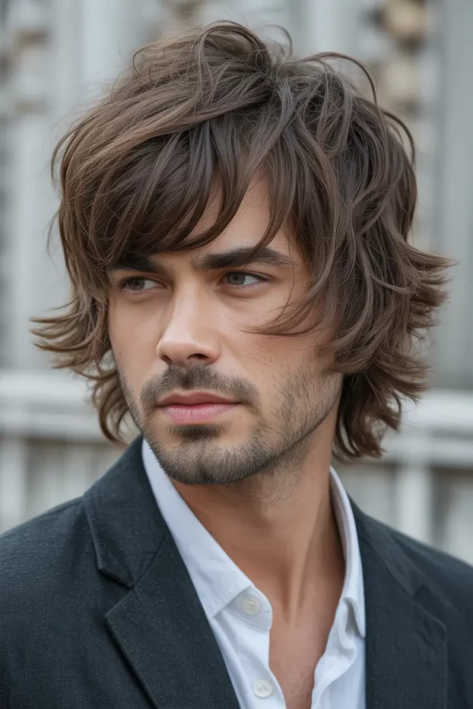 Classic Shaggy Wolf Cut for Men