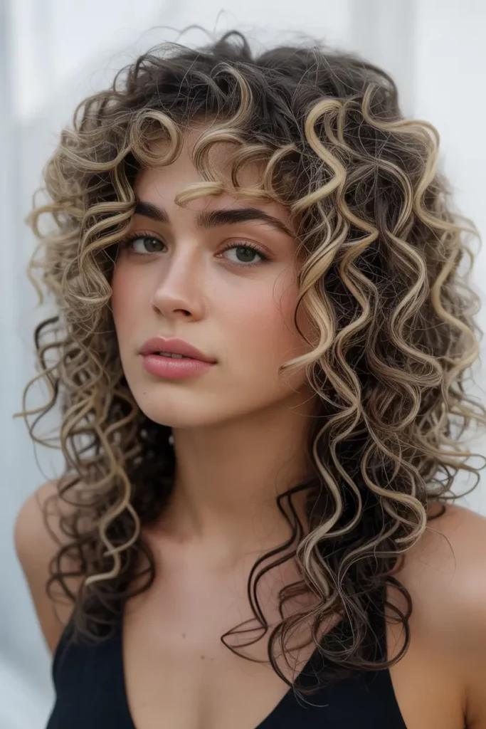 Curly Y2K Skunk Hair